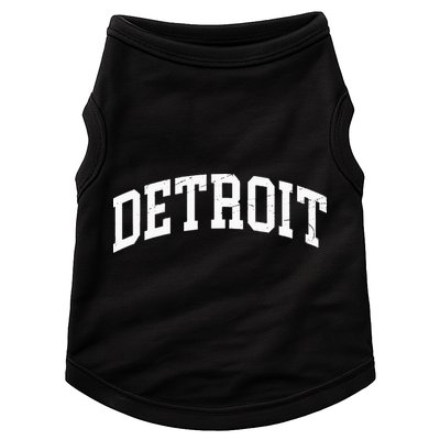 Detroit Michigan Vintage Worn Design Classic Doggie Tank