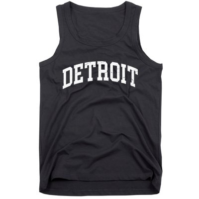 Detroit Michigan Vintage Worn Design Classic Tank Top