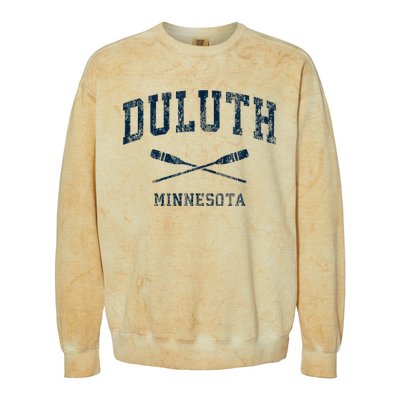 Duluth Minnesota Vintage Nautical Paddles Sports Oars Colorblast Crewneck Sweatshirt