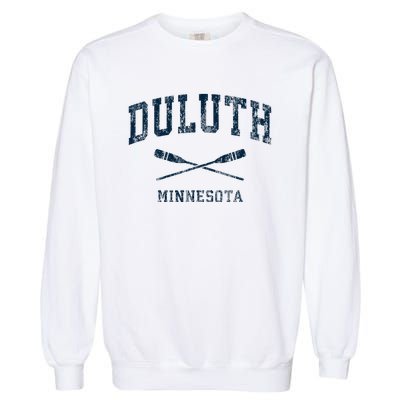 Duluth Minnesota Vintage Nautical Paddles Sports Oars Garment-Dyed Sweatshirt