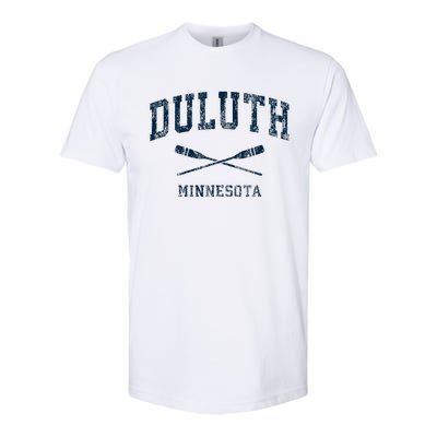 Duluth Minnesota Vintage Nautical Paddles Sports Oars Softstyle CVC T-Shirt