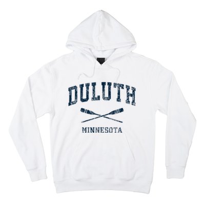 Duluth Minnesota Vintage Nautical Paddles Sports Oars Hoodie