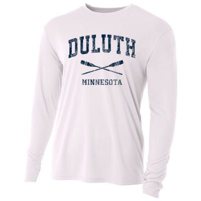 Duluth Minnesota Vintage Nautical Paddles Sports Oars Cooling Performance Long Sleeve Crew