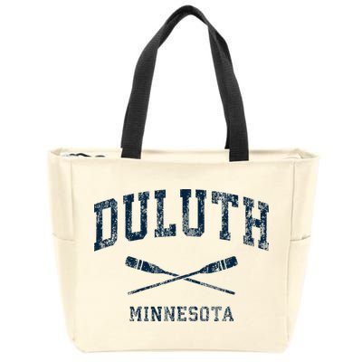 Duluth Minnesota Vintage Nautical Paddles Sports Oars Zip Tote Bag