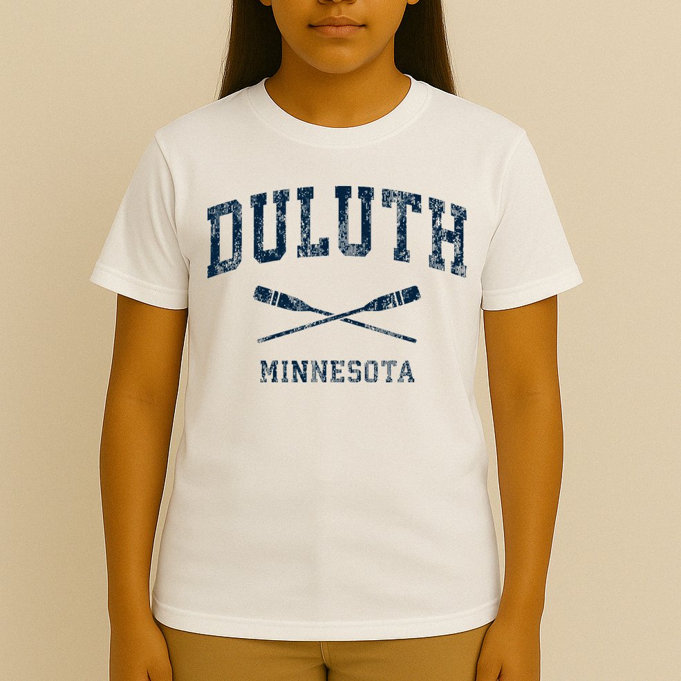 Duluth Minnesota Vintage Nautical Paddles Sports Oars T-Shirt