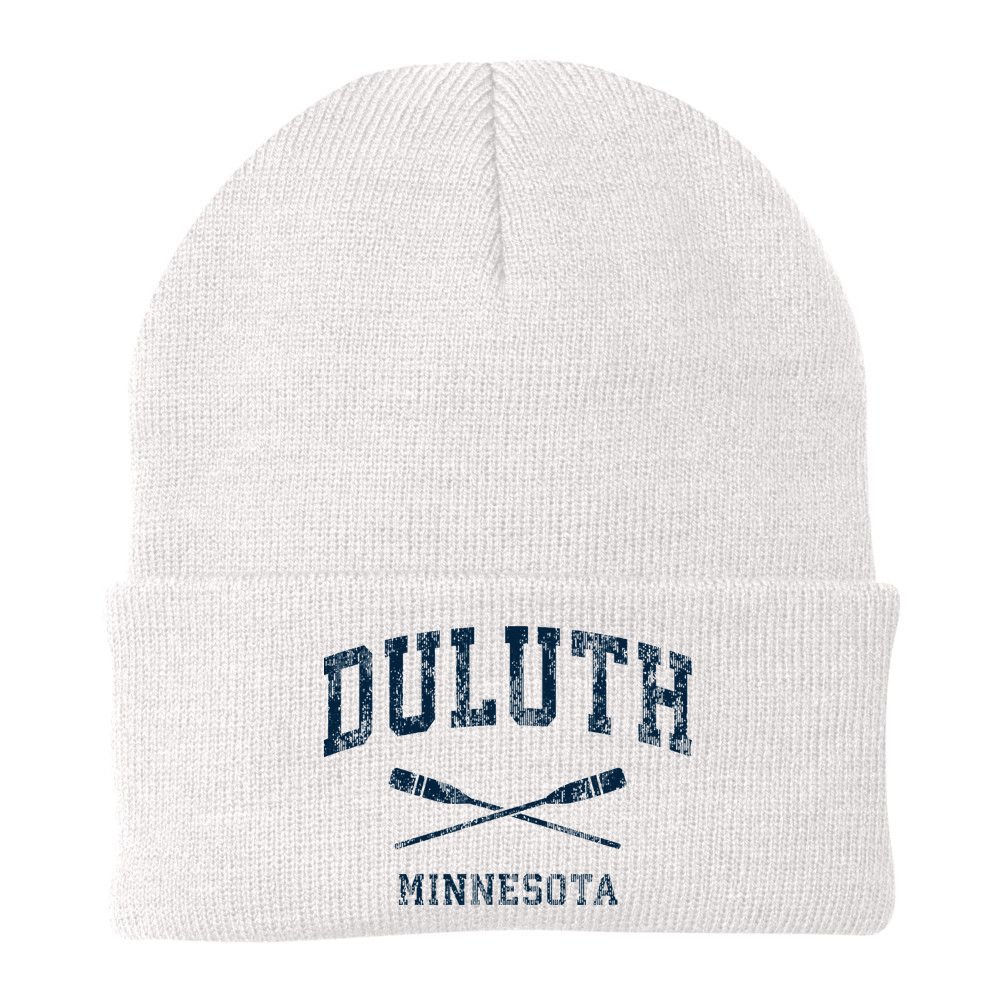Duluth Minnesota Vintage Nautical Paddles Sports Oars Beanie