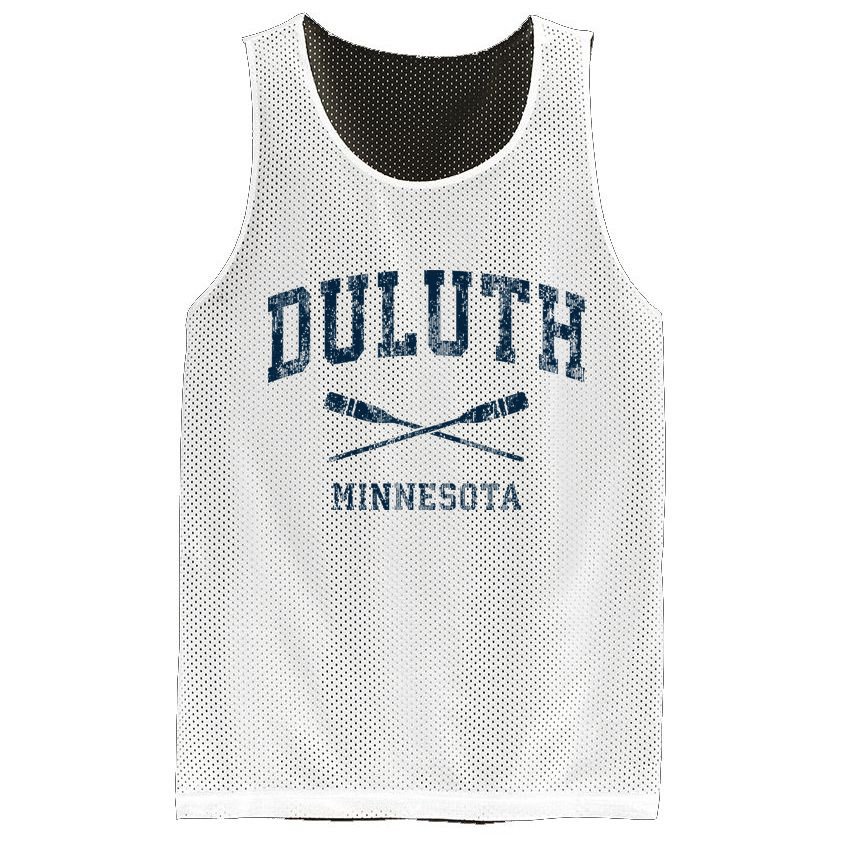 Duluth Minnesota Vintage Nautical Paddles Sports Oars Mesh Reversible Basketball Jersey Tank