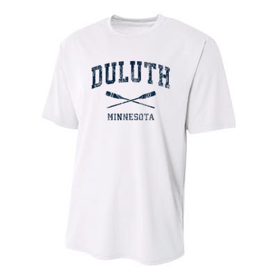 Duluth Minnesota Vintage Nautical Paddles Sports Oars Youth Performance Sprint T-Shirt