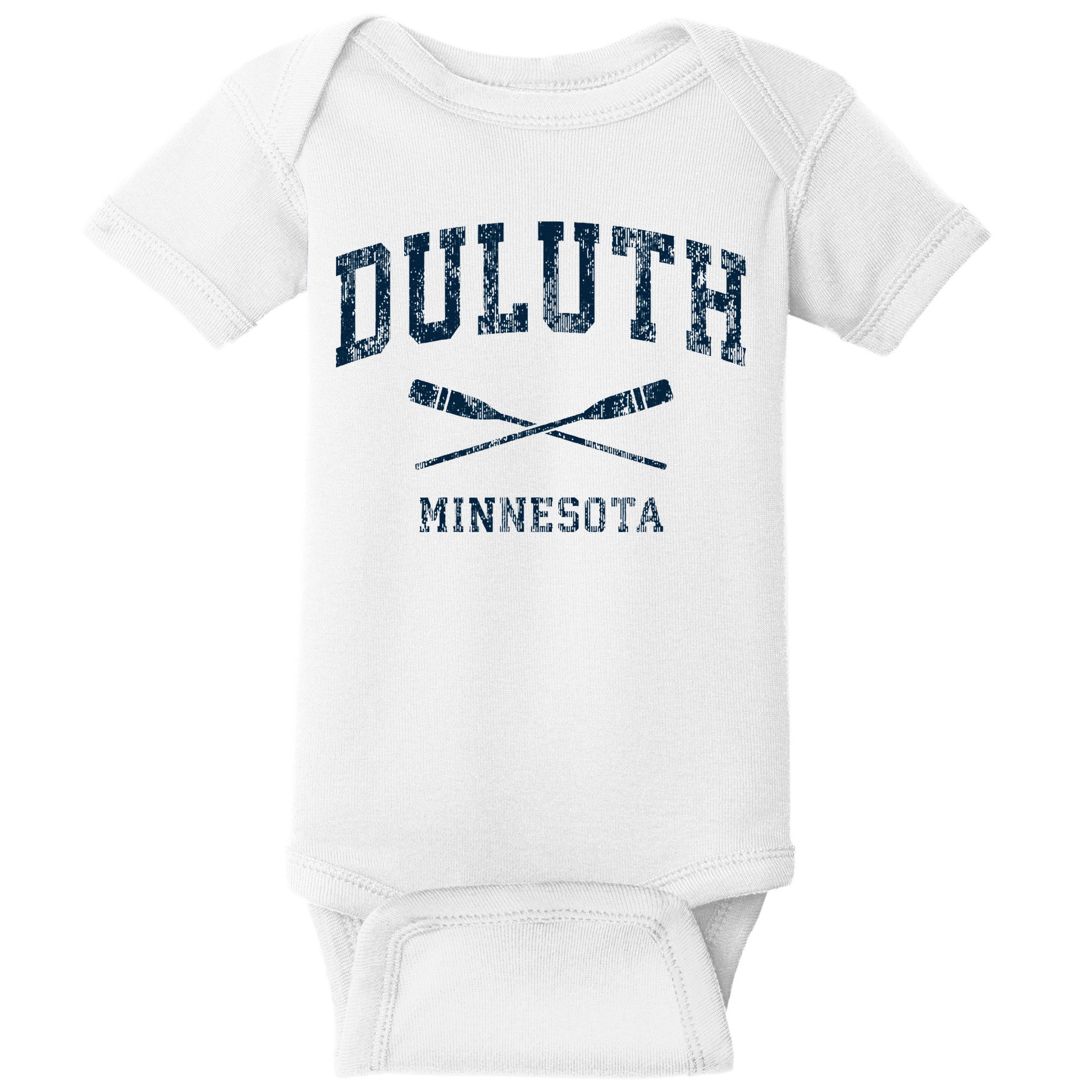 Duluth Minnesota Vintage Nautical Paddles Sports Oars Baby Bodysuit