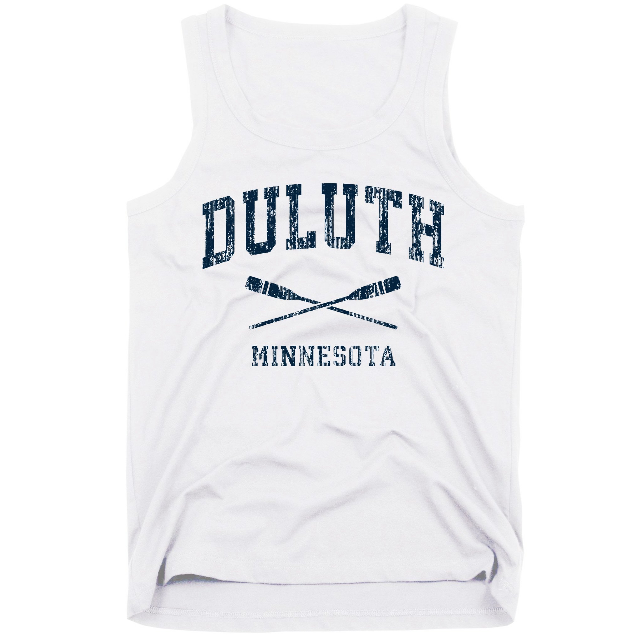 Duluth Minnesota Vintage Nautical Paddles Sports Oars Tank Top