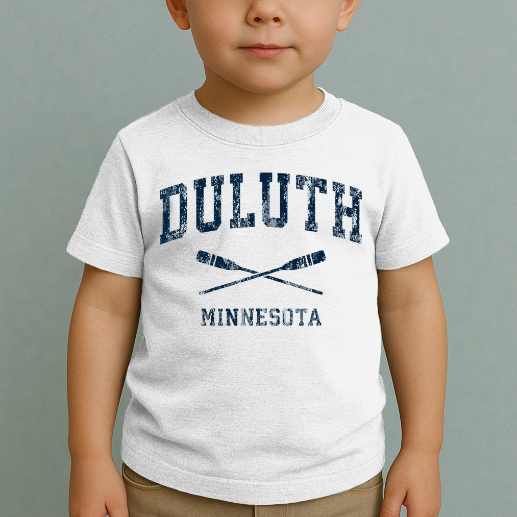 Duluth Minnesota Vintage Nautical Paddles Sports Oars Toddler T-Shirt