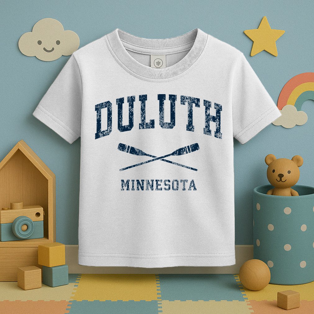 Duluth Minnesota Vintage Nautical Paddles Sports Oars Toddler T-Shirt