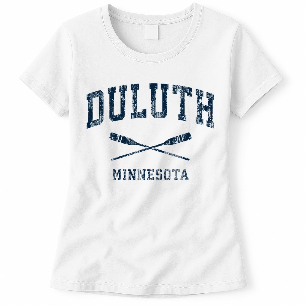 Duluth Minnesota Vintage Nautical Paddles Sports Oars Womens T-Shirt