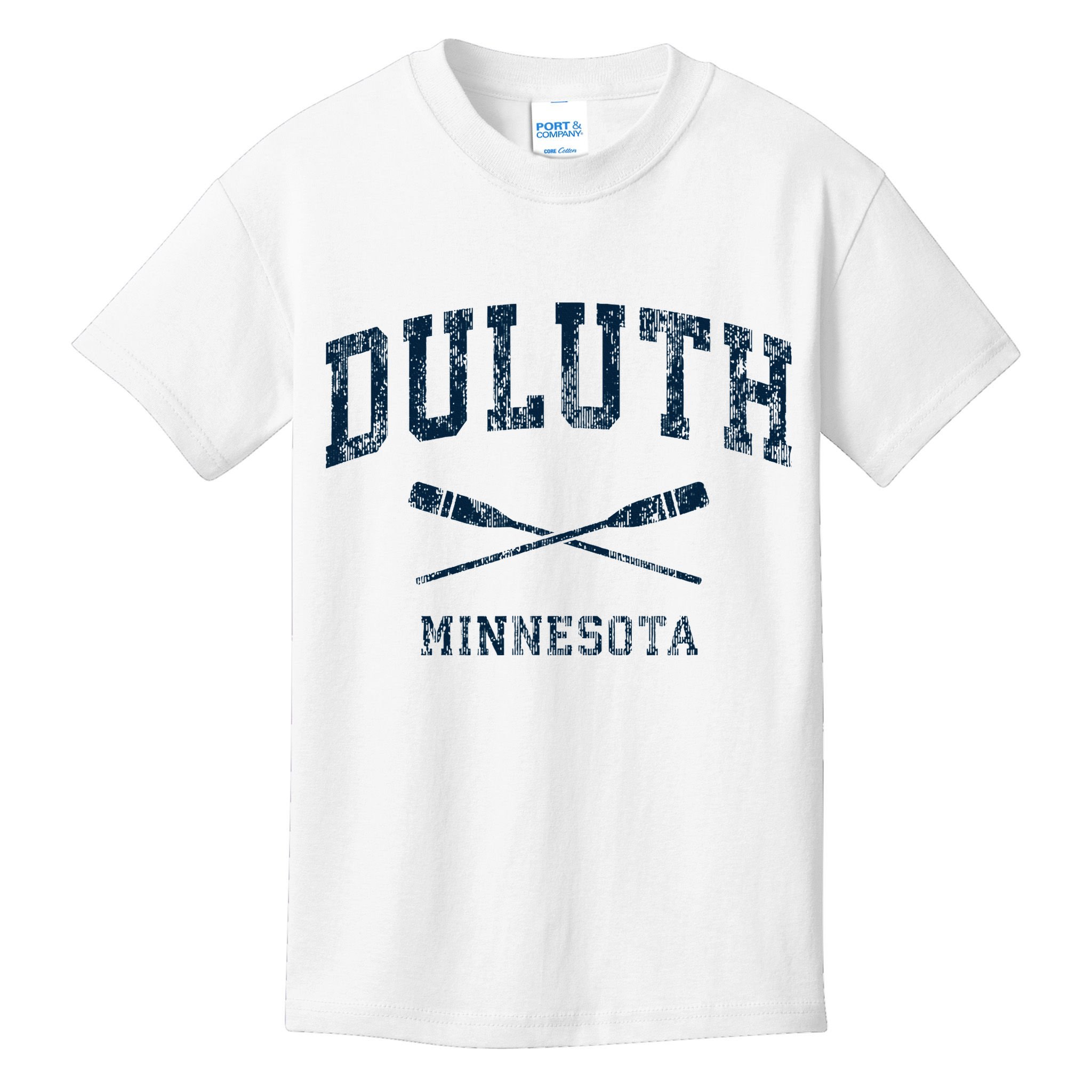 Duluth Minnesota Vintage Nautical Paddles Sports Oars Kids T-Shirt
