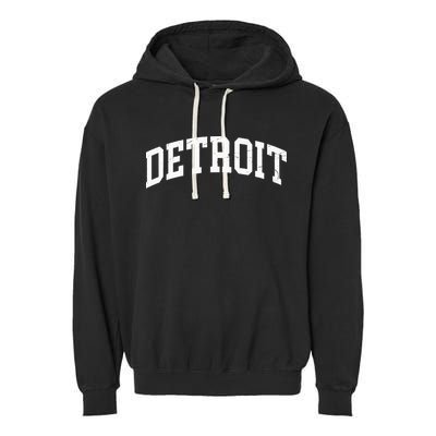 Detroit Michigan Vintage Worn Design Classic Garment-Dyed Fleece Hoodie