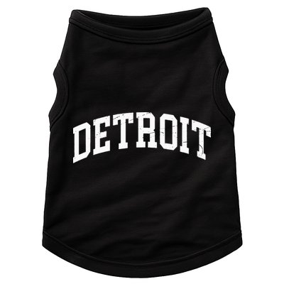 Detroit Michigan Vintage Worn Design Classic Doggie Tank