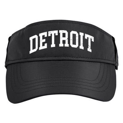Detroit Michigan Vintage Worn Design Classic Adult Drive Performance Visor