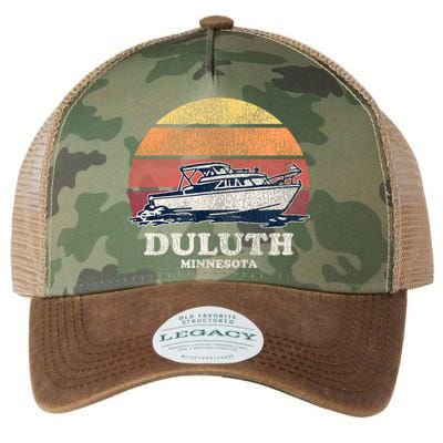 Duluth MN Vintage Boating 70s Retro Boat Legacy Tie Dye Trucker Hat