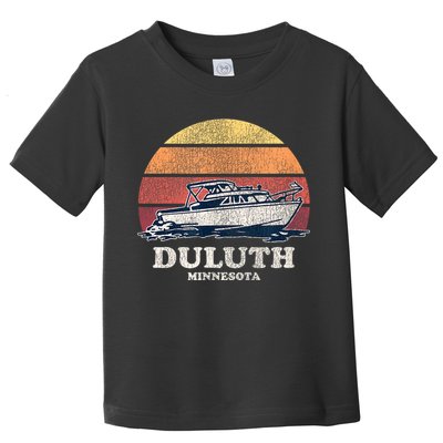 Duluth MN Vintage Boating 70s Retro Boat Toddler T-Shirt