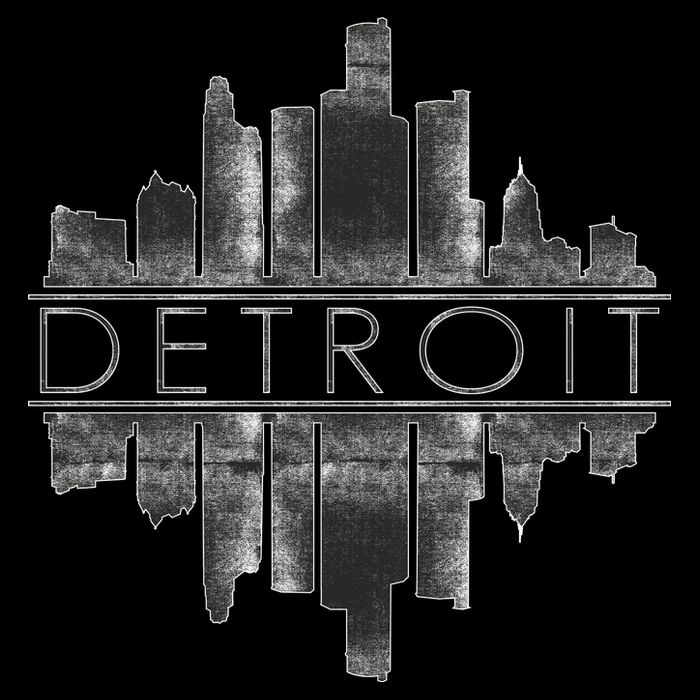 Detroit Mirrored Vintage Skyline Flatbill Hat