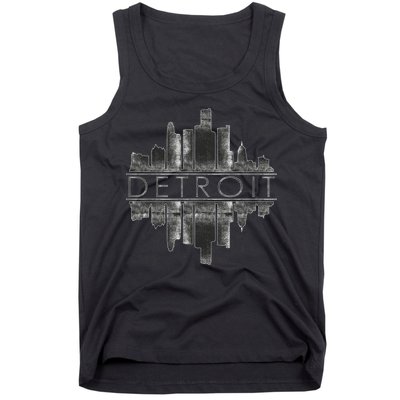 Detroit Mirrored Vintage Skyline Tank Top
