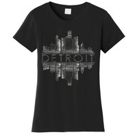 Detroit Mirrored Vintage Skyline Women's T-Shirt