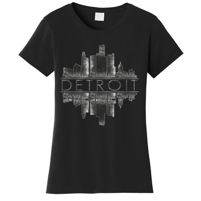 Detroit Mirrored Vintage Skyline Women's T-Shirt