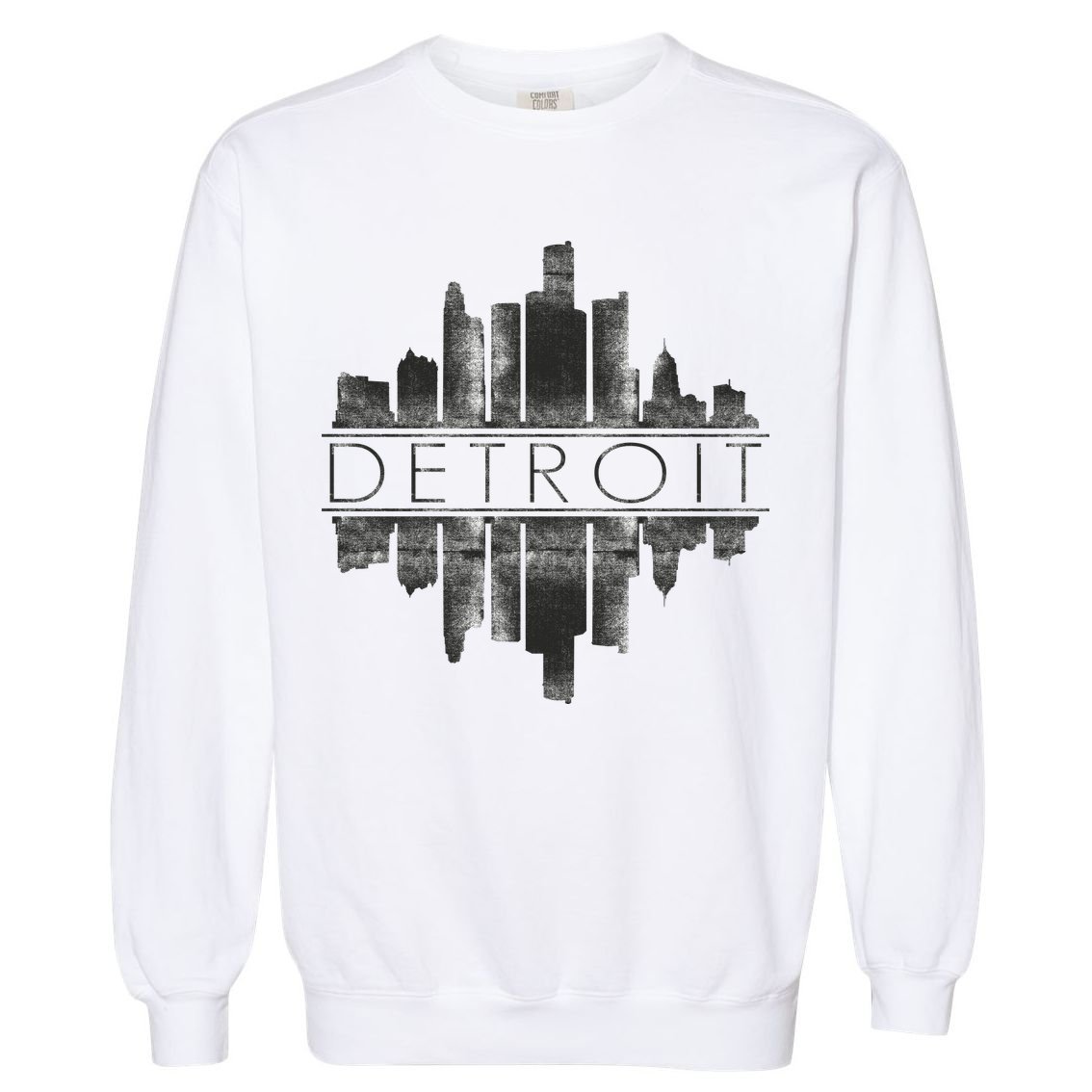 Detroit Mirrored Vintage Skyline Garment-Dyed Sweatshirt