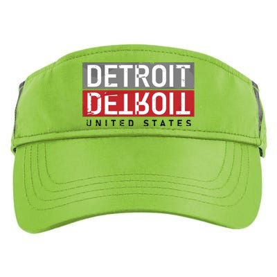 Detroit Mirrored Vintage Logo Adult Drive Performance Visor