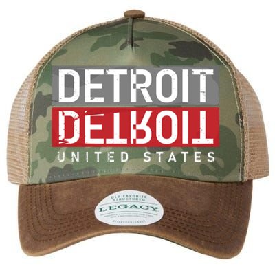 Detroit Mirrored Vintage Logo Legacy Tie Dye Trucker Hat