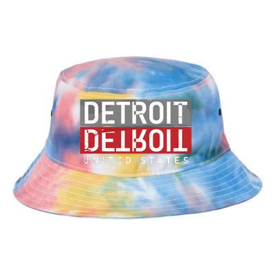 Detroit Mirrored Vintage Logo Tie Dye Newport Bucket Hat