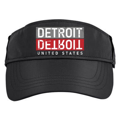 Detroit Mirrored Vintage Logo Adult Drive Performance Visor