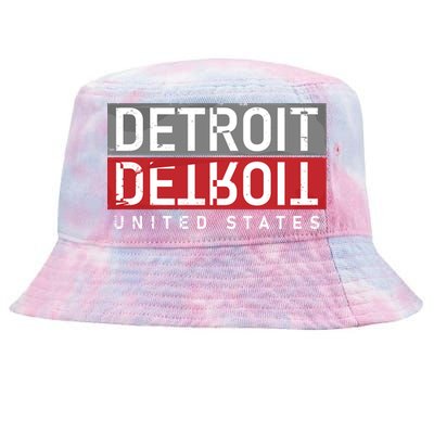 Detroit Mirrored Vintage Logo Tie-Dyed Bucket Hat