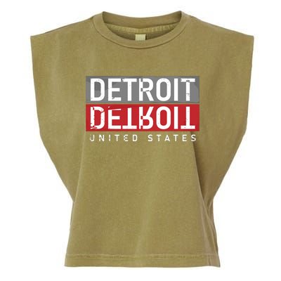 Detroit Mirrored Vintage Logo Garment-Dyed Women's Muscle Tee