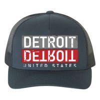 Detroit Mirrored Vintage Logo Yupoong Adult 5-Panel Trucker Hat