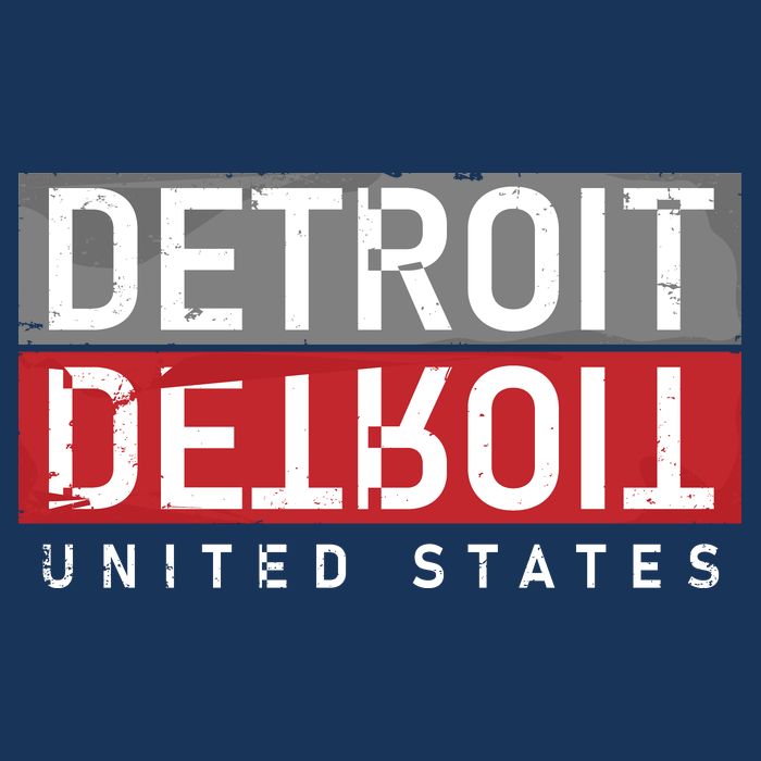Detroit Mirrored Vintage Logo Apron