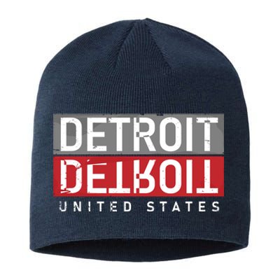 Detroit Mirrored Vintage Logo Sustainable Beanie