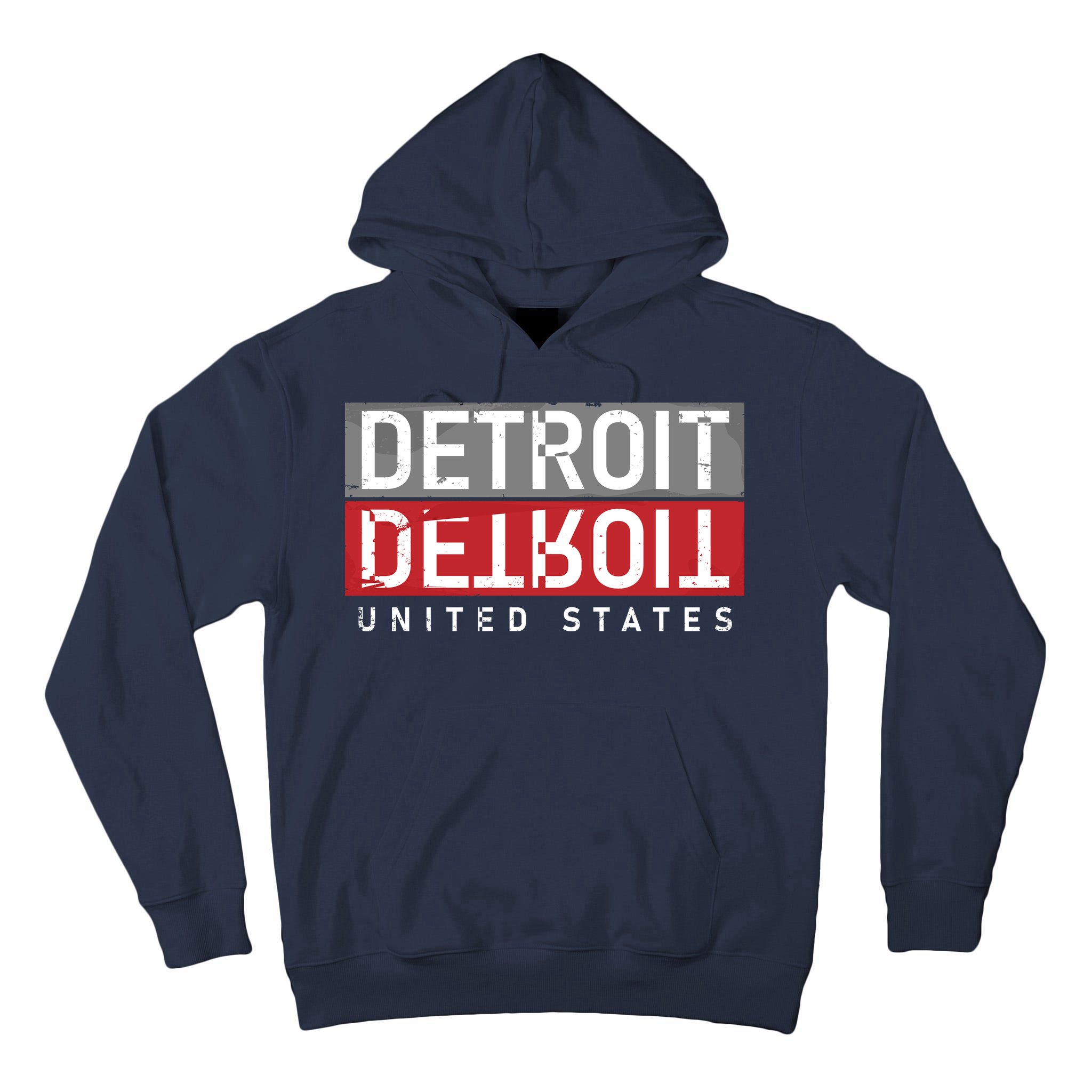 Detroit Mirrored Vintage Logo Tall Hoodie