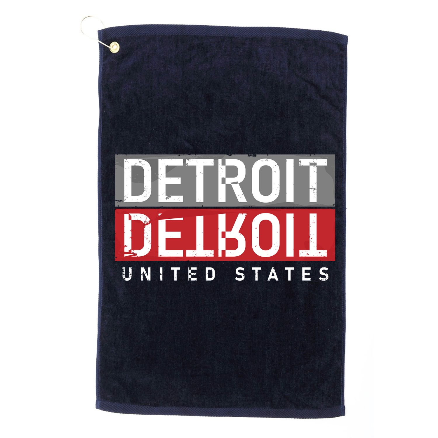 Detroit Mirrored Vintage Logo Golf Towel