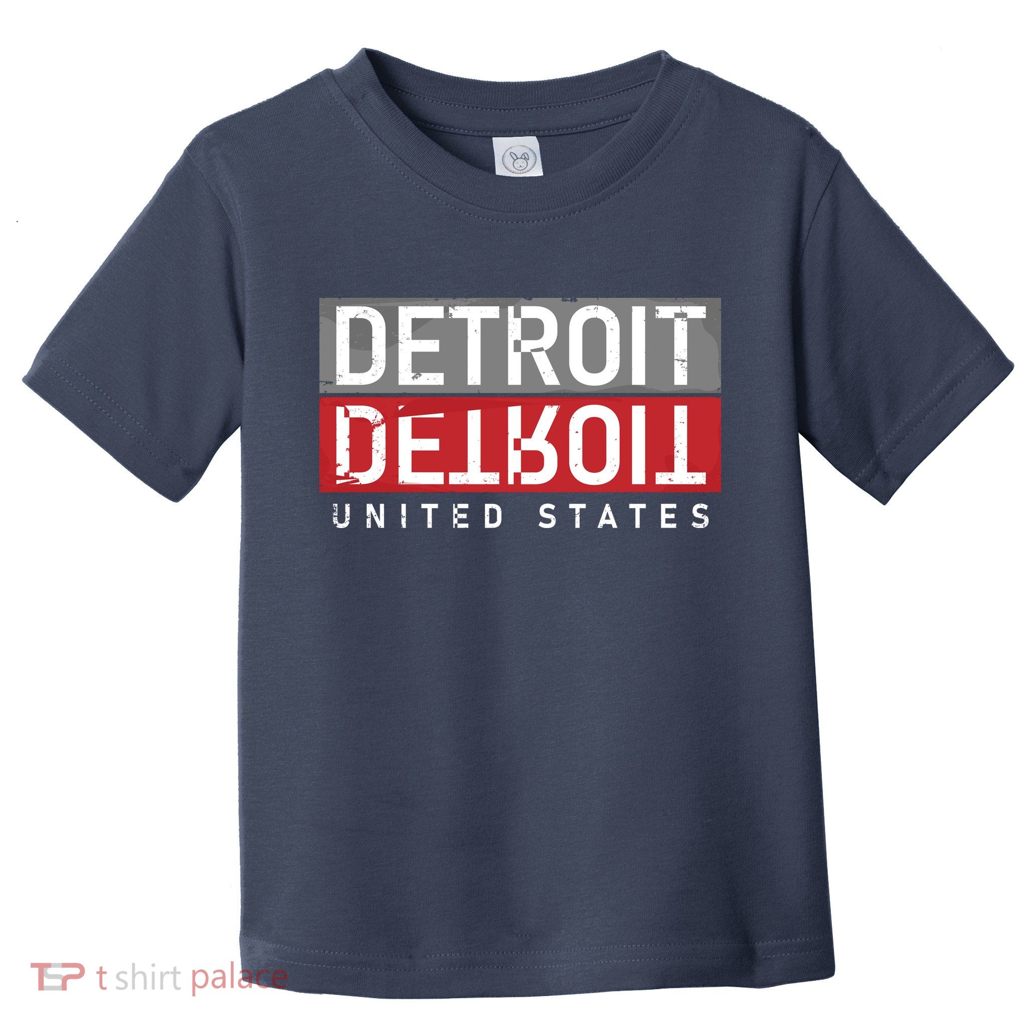 Detroit Mirrored Vintage Logo Toddler T-Shirt