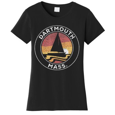 Dartmouth Massachusetts Vintage Sailboat 70s Women's T-Shirt