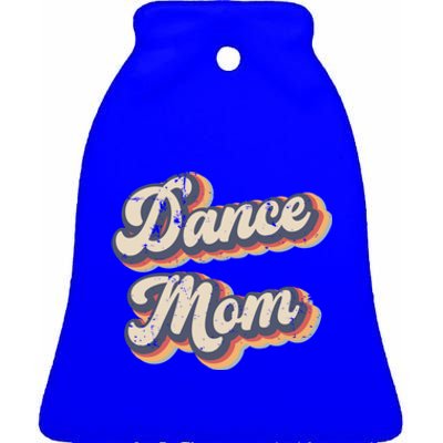 Dance Mom Vintage Rainbow Gift Ceramic Bell Ornament