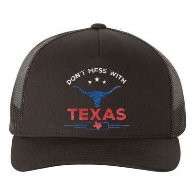 DonT Mess With Vintage Texas Longhorn Funny Vintage Yupoong Adult 5-Panel Trucker Hat