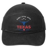 DonT Mess With Vintage Texas Longhorn Funny Vintage 7-Panel Snapback Hat