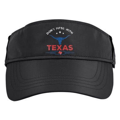 DonT Mess With Vintage Texas Longhorn Funny Vintage Adult Drive Performance Visor