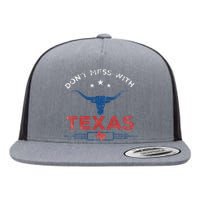 DonT Mess With Vintage Texas Longhorn Funny Vintage Flat Bill Trucker Hat