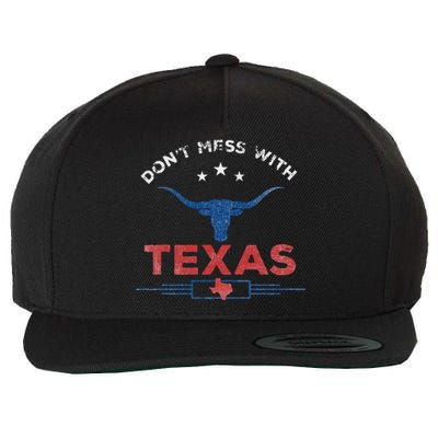 DonT Mess With Vintage Texas Longhorn Funny Vintage Wool Snapback Cap