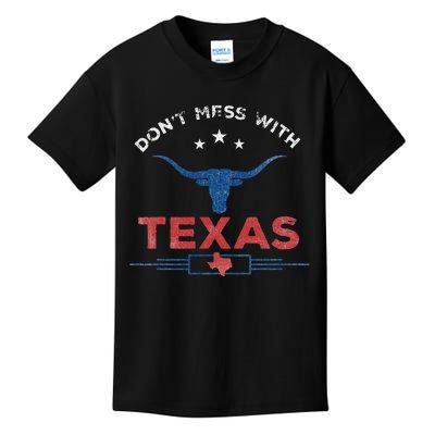 DonT Mess With Vintage Texas Longhorn Funny Vintage Kids T-Shirt