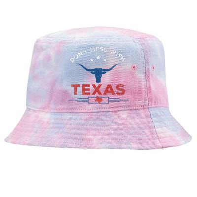 DonT Mess With Vintage Texas Longhorn Funny Vintage Tie-Dyed Bucket Hat