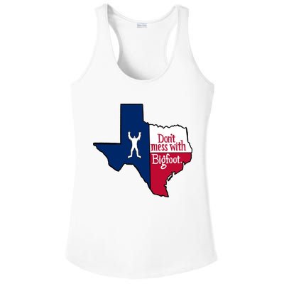 Don't Mess With Bigfoot Ladies PosiCharge Competitor Racerback Tank
